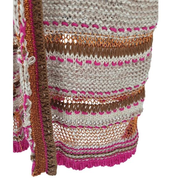 Chico's Women's Multicolor Knit Open Front Cardigan Sweater Vest Size 3 (XL 16) - Picture 2 of 9